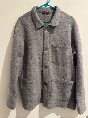 Phil Petter Wool Overshirt Shirt Chore Knit Sweater Austria Mens Size Medium